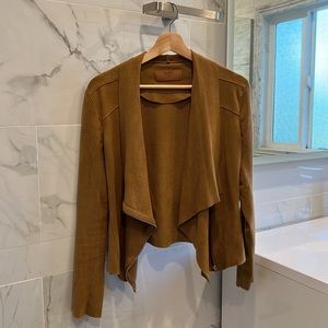 Brown faux suede jacket
